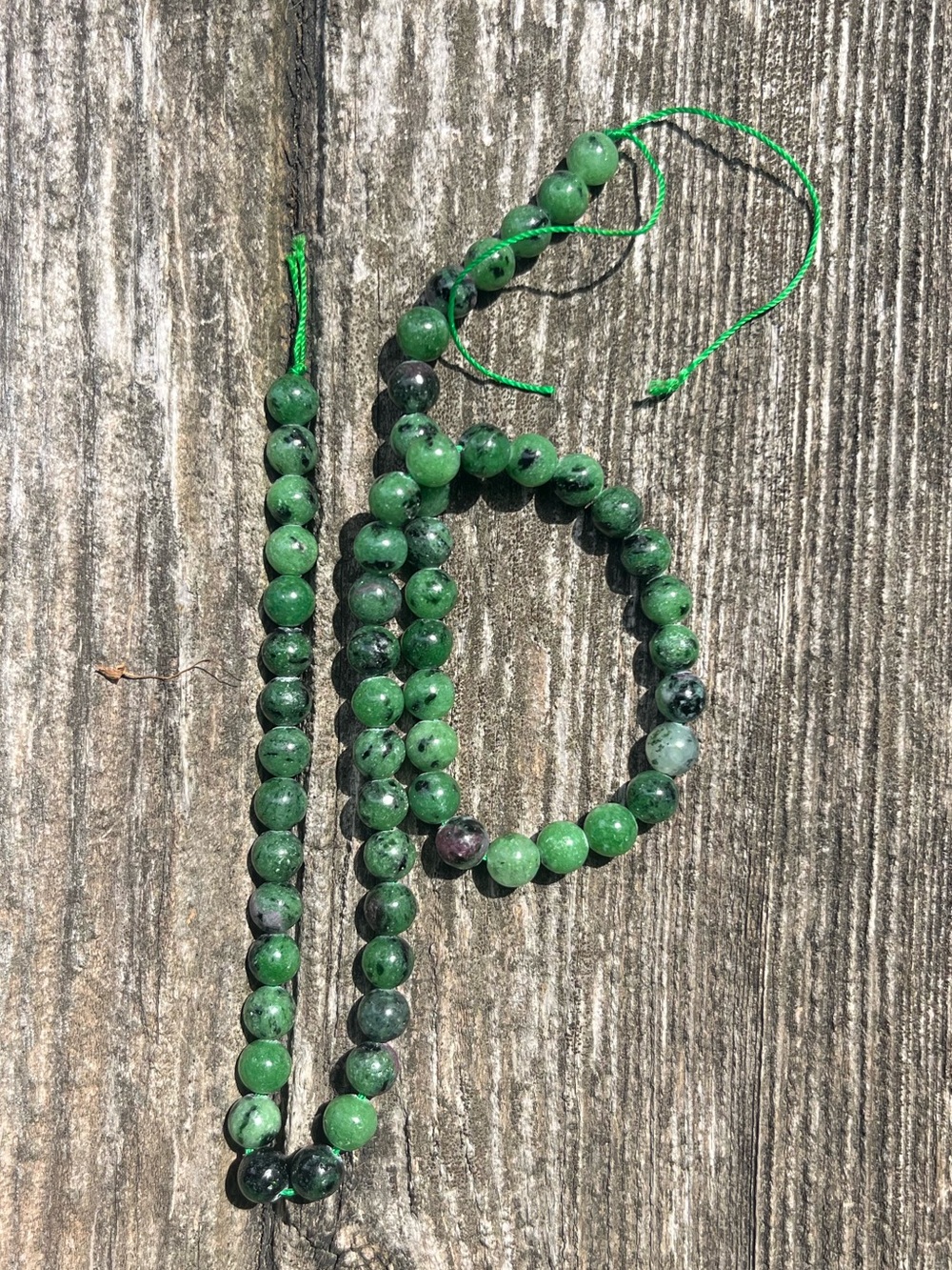 Ruby In Zoisite Bead Strand - Picture 3 of 3